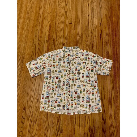 Pacific Legend Hawaii Short Sleeve Button Shirt Lighthouse Nautical 3XL VTG Sail - Picture 2 of 12